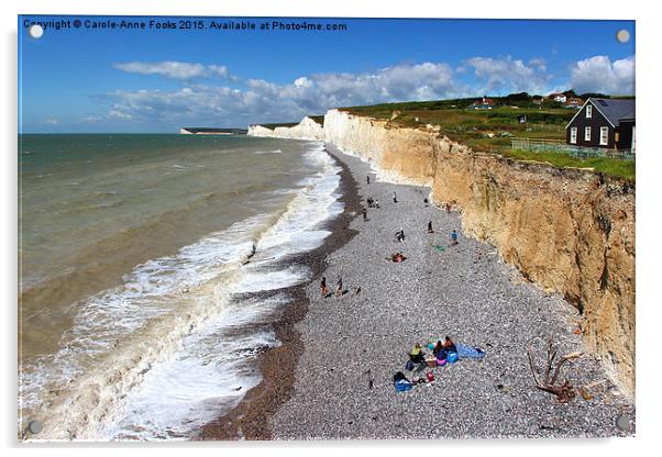  Seven Sisters From Birling Gap Acrylic by Carole-Anne Fooks