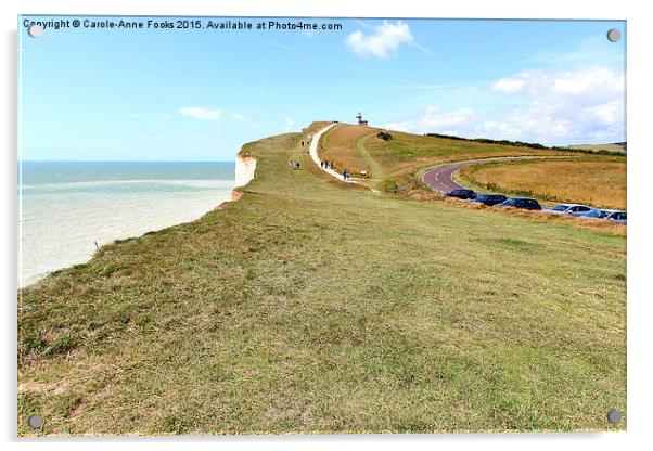  Seven Sisters From The Cliffs East Of Birling Gap Acrylic by Carole-Anne Fooks