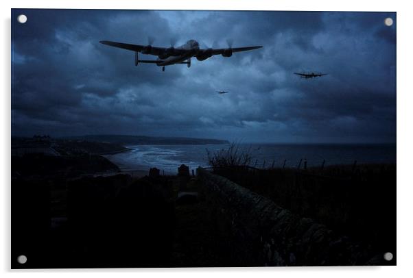  Lancaster Bombers Acrylic by Jason Green