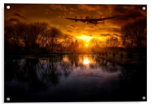  Lancaster Bomber Acrylic by Jason Green