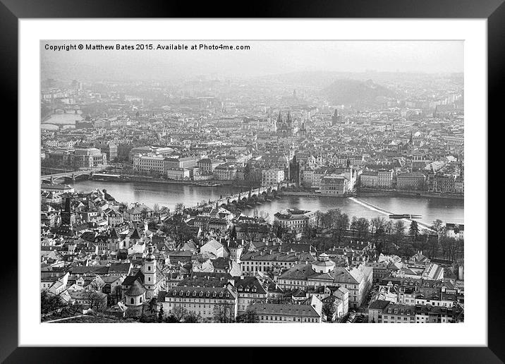 Prague Cityscape Framed Mounted Print by Matthew Bates