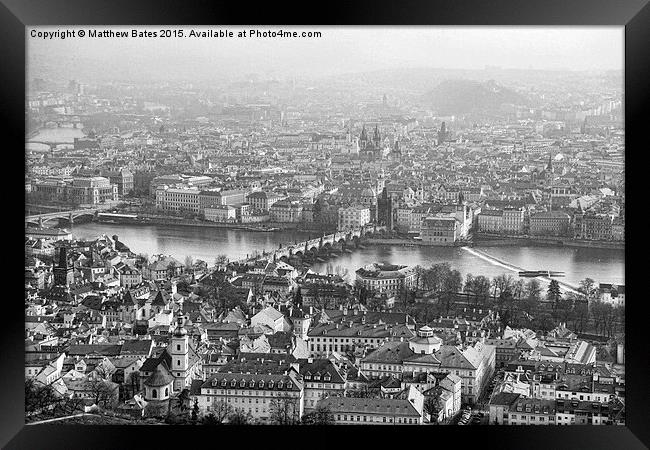 Prague Cityscape Framed Print by Matthew Bates