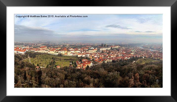  Prague Castle Panorama Framed Mounted Print by Matthew Bates