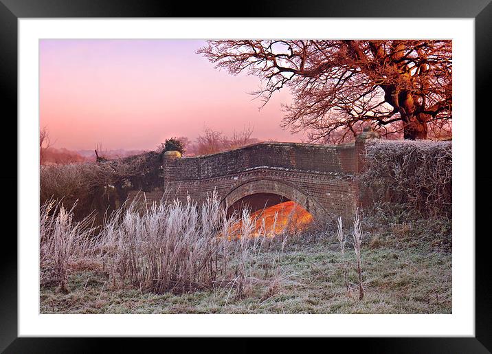 Pink skies at Chiddinsgtone  Framed Mounted Print by Dawn Cox