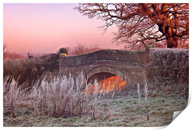 Pink skies at Chiddinsgtone  Print by Dawn Cox