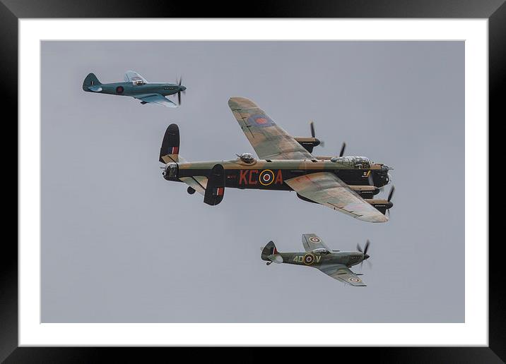 Battle of Britain Memorial Flight Framed Mounted Print by Barrie May