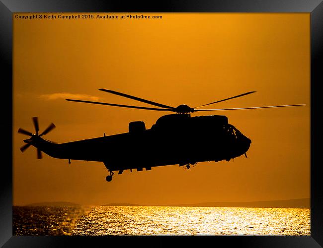 Sunset Seaking  Framed Print by Keith Campbell