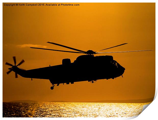  Sunset Seaking  Print by Keith Campbell