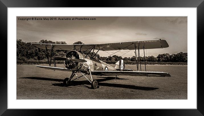 Avro Tutor - Vintage Processing Framed Mounted Print by Barrie May