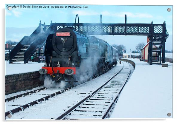 Steam locomotive 46233 Duchess Of Sutherland in sn Acrylic by David Birchall