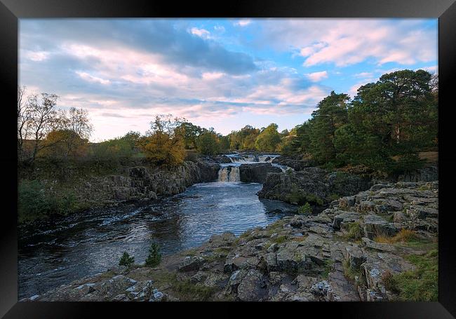 Low Force waterfall  Framed Print by Greg Marshall