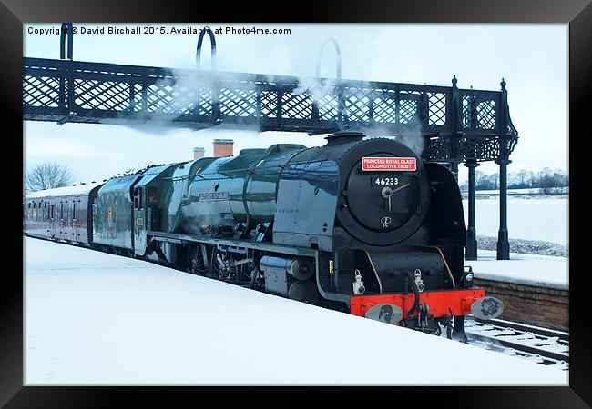 Steam locomotive 46233 Duchess Of Sutherland in sn Framed Print by David Birchall
