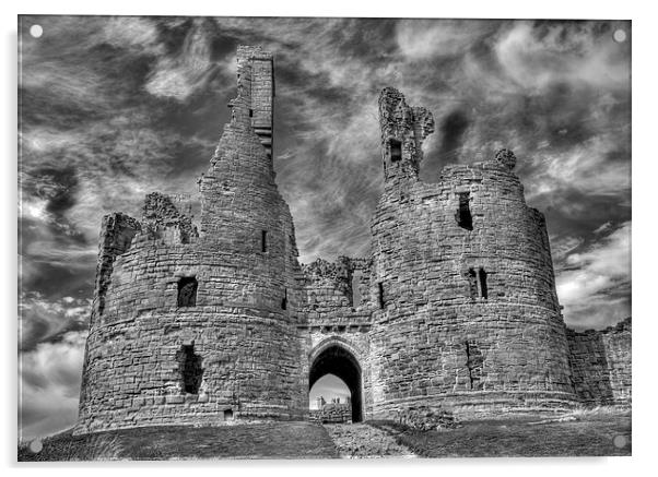  Dunstanburgh Castle Acrylic by Terry Sandoe