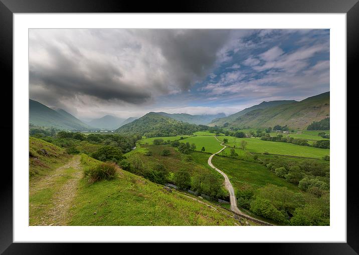  Looking at Kirkstone Pass Lake District Framed Mounted Print by Greg Marshall