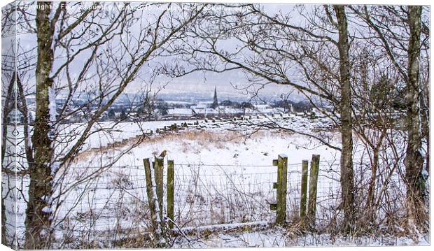  A snowy view to Wardle Canvas Print by Fine art by Rina