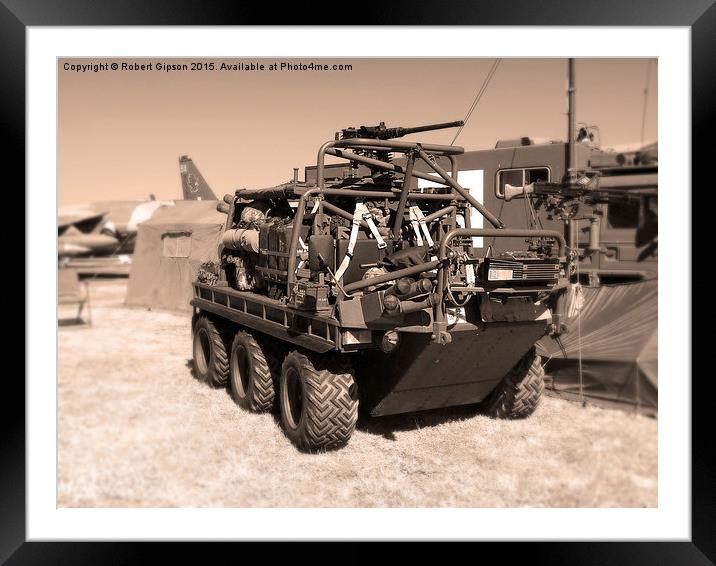   All-Terrain Mobility Platform (ATMP) ‘Supacat' Framed Mounted Print by Robert Gipson