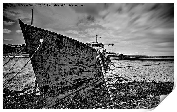  Abandoned trawler Print by Steve Walsh