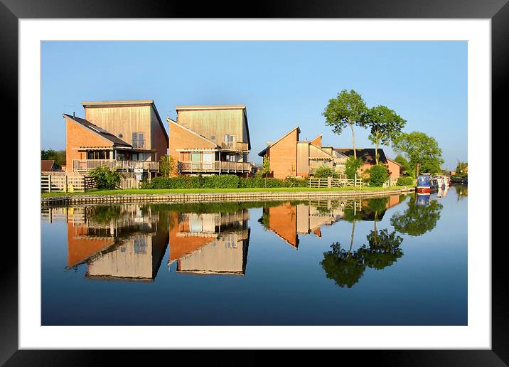  Evening Reflections On The Canal Framed Mounted Print by Gary Kenyon