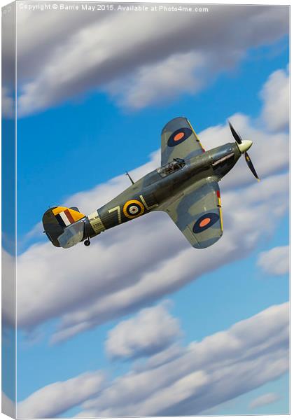 Sea Hurricane Over Old Warden  Canvas Print by Barrie May