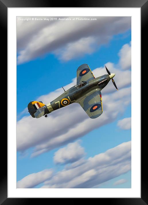 Sea Hurricane Over Old Warden  Framed Mounted Print by Barrie May