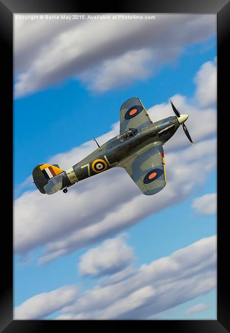 Sea Hurricane Over Old Warden  Framed Print by Barrie May