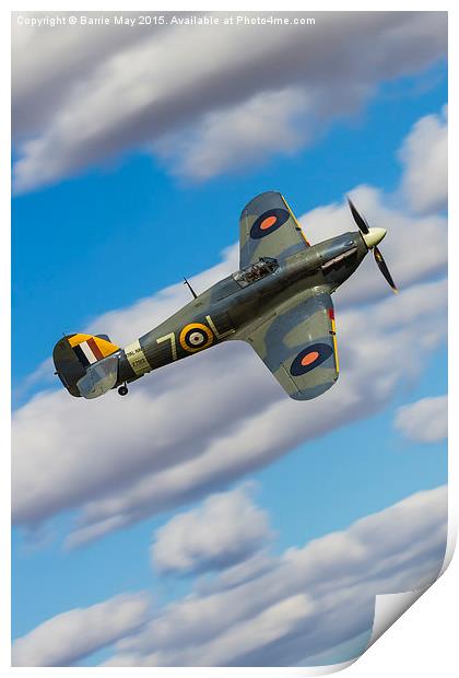 Sea Hurricane Over Old Warden  Print by Barrie May