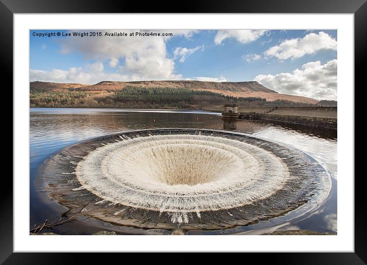  Ladybower Reservoir plughole  Framed Mounted Print by Lee Wright