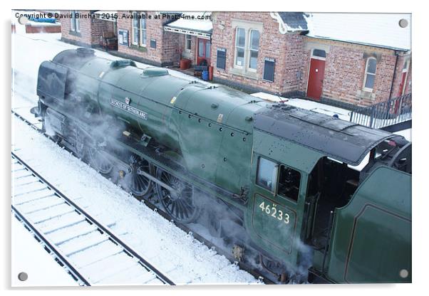 Steam locomotive 46233 Duchess Of Sutherland in sn Acrylic by David Birchall