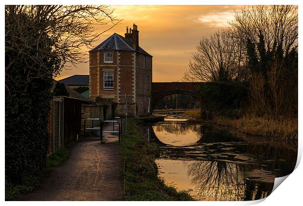  Sunset At Nutshell Bridge Print by Ben Kirby