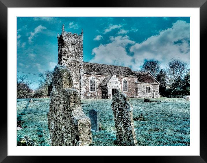 Parish Church Of St Mary Almer Dorset Framed Mounted Print by Louise Godwin