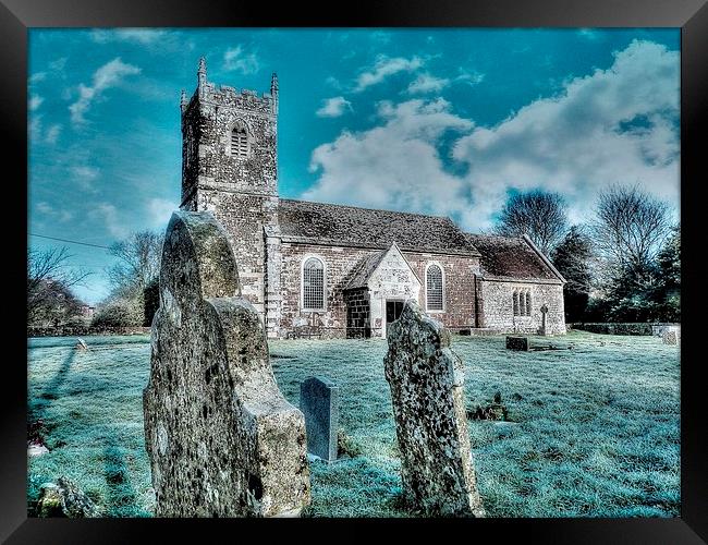  Parish Church Of St Mary Almer Dorset Framed Print by Louise Godwin