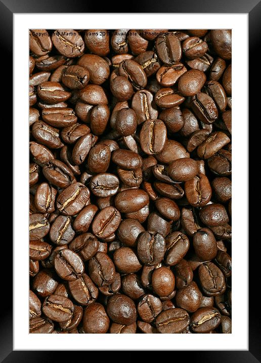  Coffee Beans Framed Mounted Print by Martin Williams