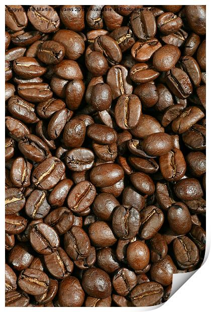  Coffee Beans Print by Martin Williams