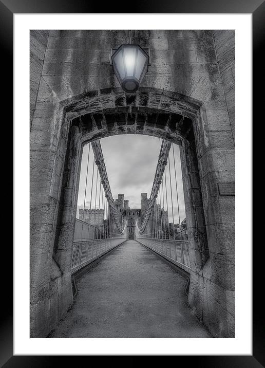  Conwy Suspension Bridge Framed Mounted Print by Ian Mitchell