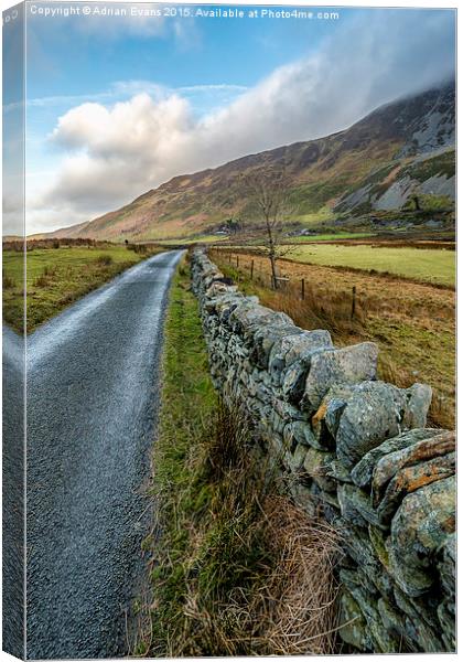 Roman Road Wales  Canvas Print by Adrian Evans