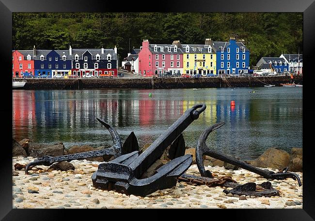 The colourful seafront at Tobermory Framed Print by Richard Burdon