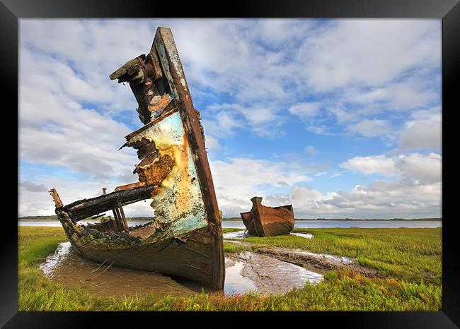  On The Banks Of The River Wyre Fleetwood Framed Print by Gary Kenyon