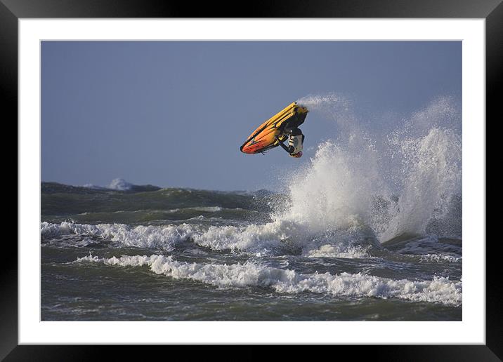 Jet Skier Framed Mounted Print by Gail Johnson