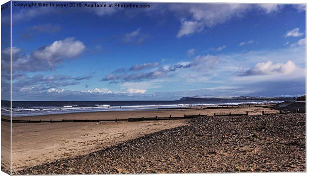  Redcar Beach Canvas Print by keith sayer