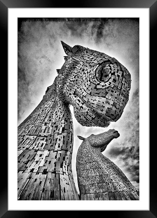  The Kelpies Framed Mounted Print by Andy Anderson