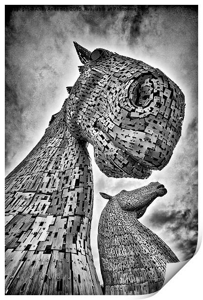  The Kelpies Print by Andy Anderson