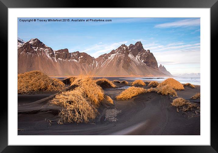  Vestrahorn Mountain Framed Mounted Print by Tracey Whitefoot