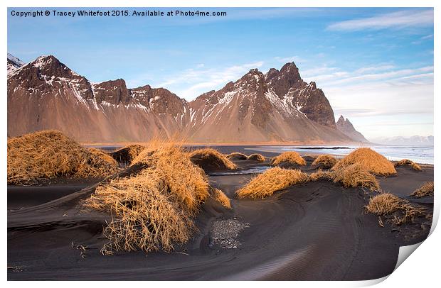  Vestrahorn Mountain Print by Tracey Whitefoot