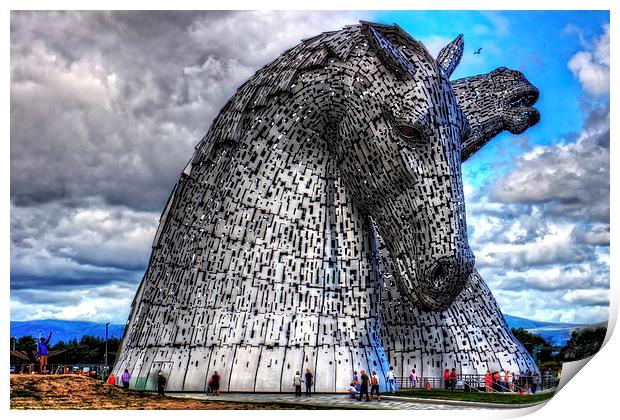 Kelpies at the Helix Print by Tom Gomez