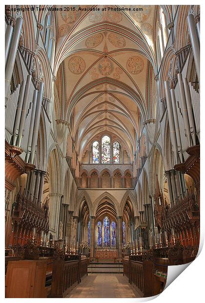  Salisbury Cathedral Quire And High Altar Print by Terri Waters