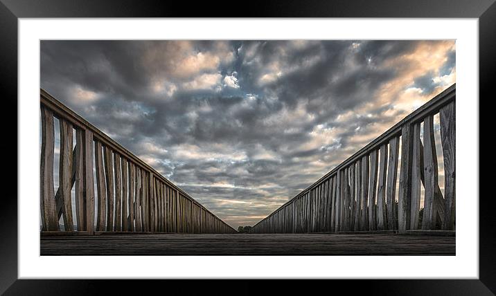 A wooden bridge Framed Mounted Print by Leighton Collins