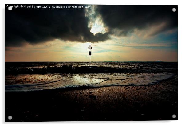  Mersea Island Tide Acrylic by Nigel Bangert