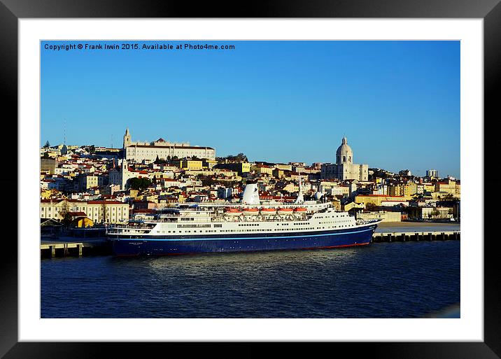 Marco Polo at Lisbon cruise terminal Framed Mounted Print by Frank Irwin