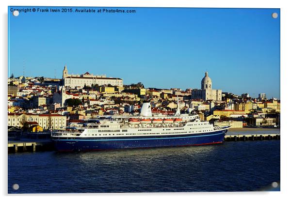  Marco Polo at Lisbon cruise terminal Acrylic by Frank Irwin