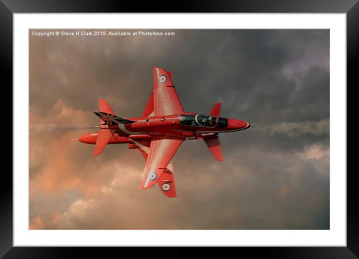  Red Arrows - Opposition Pass Framed Mounted Print by Steve H Clark